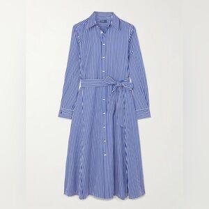 Ralph Lauren Blue Striped Long Sleeve Dress